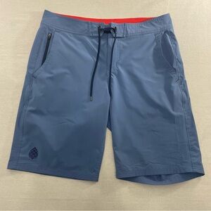 Stio Men's 33/19 CFS Board Short Blue Swim Hike Stretch Quick Dry UPF (34x10)